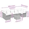 vidaXL Gartensofa-set mit Kissen 8 pcs Schwarz Poly-Rattan