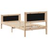 vidaXL Bettrahmen mit Kopfteil Taupe 90 x 190 cm Stoff