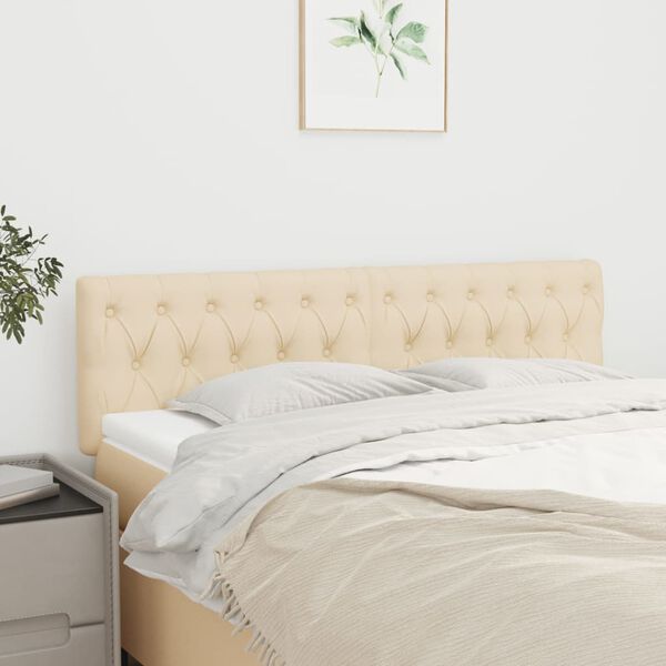 vidaXL Kopfteile Creme 144x7x78/88 cm Stoff