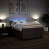 vidaXL Boxspringbett mit Matratze Dunkelbraun 160x200 cm Stoff