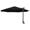 vidaXL Garten-Sonnenschirm Schwarz 248 x 248 x 148 cm