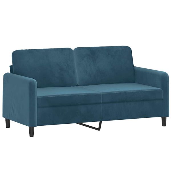 vidaXL 2-tlg. Sofagarnitur Blau Samt