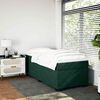 vidaXL Boxspringbett mit Matratze Dunkelgr&uuml;n 90x190 cm Samt