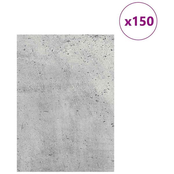 vidaXL Dekoplatten 150 pcs Beton Grau 21 x 30 x 0,27 cm Holzwerkstoff
