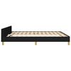 vidaXL Bettgestell ohne Matratze Schwarz 180x200 cm Stoff