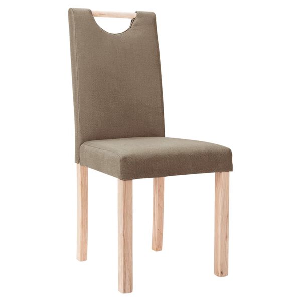 vidaXL Esszimmerst&uuml;hle 6 Stk. Taupe Stoff