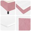 vidaXL LED Boxspringbett mit Matratze Rosa 90 x 190 cm Samt