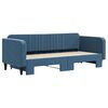 vidaXL Tagesbett Ausziehbar Blau 90x200 cm Samt