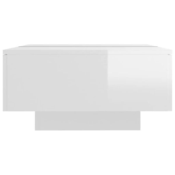 vidaXL Couchtisch Hochglanz-Wei&szlig; 90x60x31 cm Holzwerkstoff
