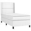 vidaXL Boxspringbett mit Matratze Wei&szlig; 90x200 cm Kunstleder