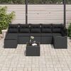vidaXL Gartensofa-set Schwarz Poly-Rattan