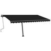vidaXL Markise Manuell Einziehbar mit LED 400x300 cm Anthrazit
