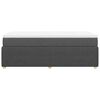 vidaXL Boxspringbett mit Matratze Dunkelgrau 100x200 cm Stoff