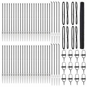 vidaXL Sechseckzaun mit Pfosten 100 x 1,5 m PVC-beschichteter Stahl