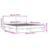 vidaXL Bettgestell Grau Sonoma 200x200 cm Holzwerkstoff und Metall