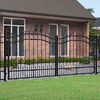 vidaXL Gartentor KAMPEN mit Speerspitze Schwarz 302 x 125 cm Stahl