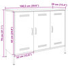vidaXL Sideboard Wei&szlig; 100,5x39x79 cm Stahl