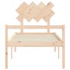 vidaXL Seniorenbett mit Kopfteil 90x200 cm Massivholz