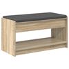 vidaXL Flurbank mit Kissen mit Regal Sonoma-Eiche 83 x 38 x 45 cm