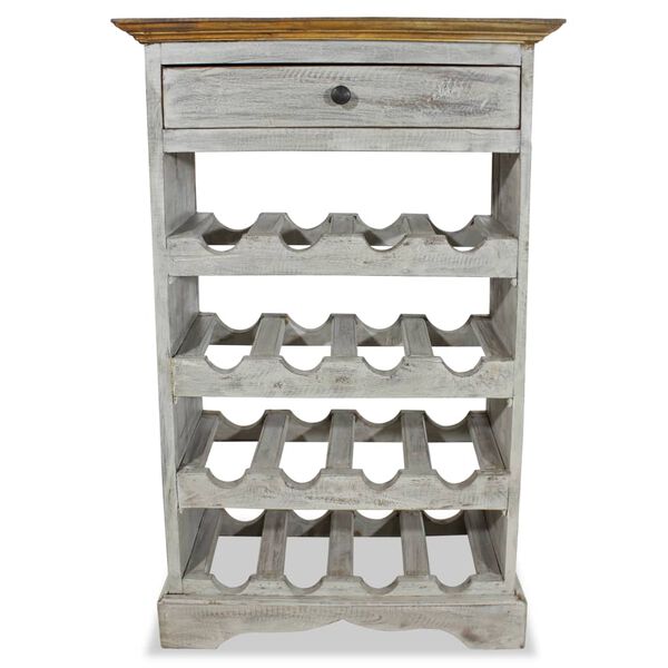 vidaXL Weinregal Massives Mahagoniholz 55x23x85 cm