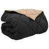 vidaXL Winterbettdecke Schwarz und Taupe 220 x 240 cm Mikrofaser