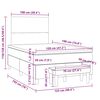 vidaXL Boxspringbett mit Matratze Schwarz 120x190 cm Stoff