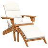 vidaXL Adirondack-Gartenstuhl mit Fu&szlig;st&uuml;tze Massivholz Akazie