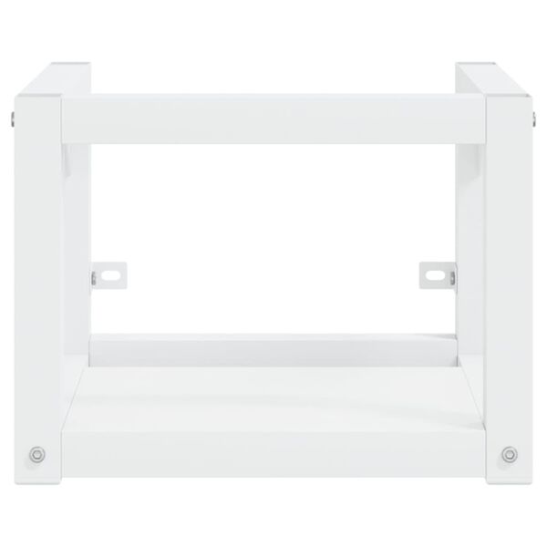 vidaXL Badezimmer Wand-Waschtischgestell Wei&szlig; 40x38x31 cm Eisen
