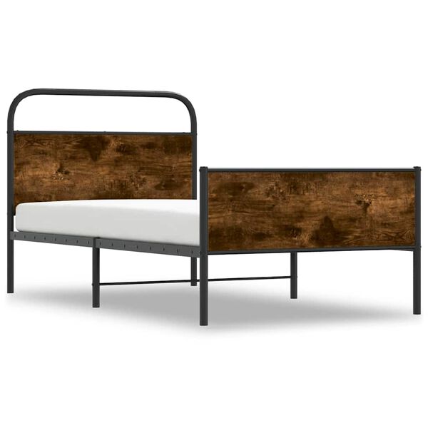vidaXL Bettgestell ohne Matratze 100x190 cm Sonoma-Eiche Holzwerkstoff