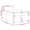 vidaXL Boxspringbett mit Matratze Dunkelgrau 120x190 cm Stoff