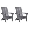 vidaXL Gartenstuhl 2 pcs Hellgrau 80,5 x 74,5 x 92 cm Polyethylen