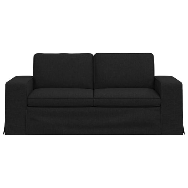 vidaXL Sofa 140cm Schwarz Metall