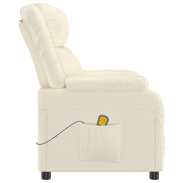 vidaXL Massagesessel Creme Kunstleder
