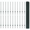 vidaXL Zaun mit Pfosten Gr&uuml;n 1 x 50 m Stahl und PVC
