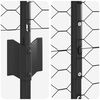 vidaXL Zaun mit Pfosten Grau 1 x 10 m Stahl und PVC