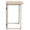 vidaXL Gartentisch Klappbar Beige 90x51x75 cm Poly Rattan