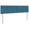 vidaXL Ottoman-Bett mit Matratze & LEDs Dunkelblau 160x200 cm Samt