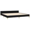 vidaXL Bettgestell ohne Matratze Schwarz 200x200 cm Stoff