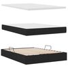 vidaXL Aufbewahrungsbett mit Matratze Schwarz 140 x 190 cm