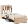 vidaXL Massivholzbett mit Regal ohne Matratze 90x190 cm Kiefer