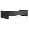 vidaXL Tagesbett USB Schwarz Stoff 90x200 cm