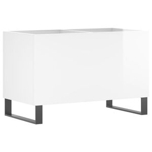 vidaXL Plattenschrank Hochglanz-Wei&szlig; 74,5x38x48 cm Holzwerkstoff
