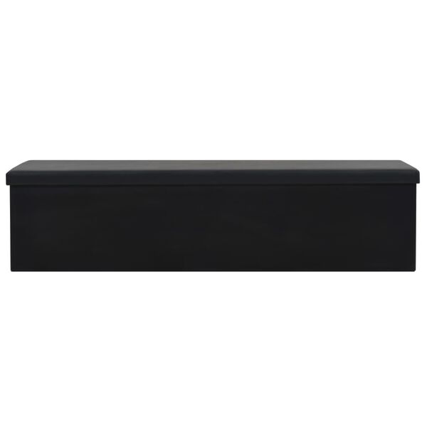 vidaXL Faltbare Sitzbank Kunstleder 150&times;38&times;38 cm Schwarz