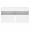 vidaXL TV-Wandschrank mit LED-Leuchten Wei&szlig; 80x30x40 cm