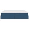 vidaXL Ottoman-Bett mit Matratzen Blau 180x200 cm Stoff
