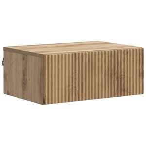 vidaXL Wandmontierter Nachttisch Artisan-Eiche 49 x 34,5 x 20 cm