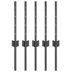 vidaXL Eingebetteter Zaunpfosten 5 Stk. Grau 80 cm