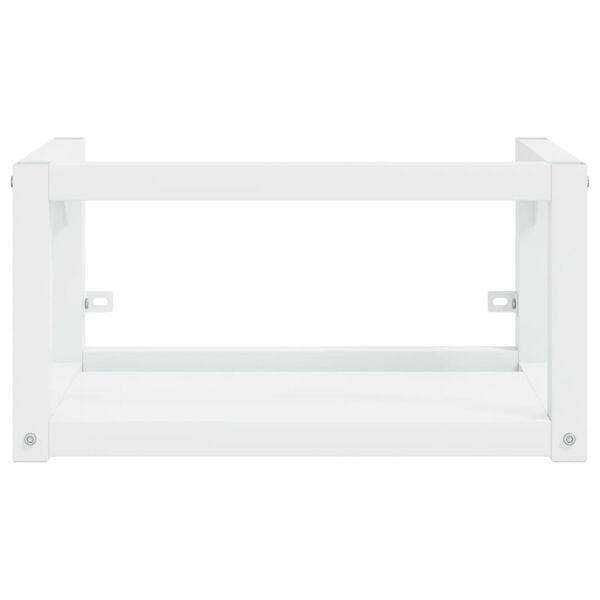 vidaXL Badezimmer Wand-Waschtischgestell Wei&szlig; 59x38x31 cm Eisen