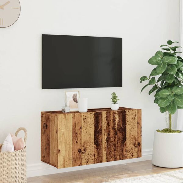 vidaXL TV-Wandschrank Altholz-Optik 80x30x41 cm