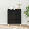 vidaXL Sideboard Schwarz Eichen-Optik 60 x 35 x 70 cm Holzwerkstoff